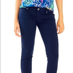 Lilly Pulitzer dark blue worth skinny jeans